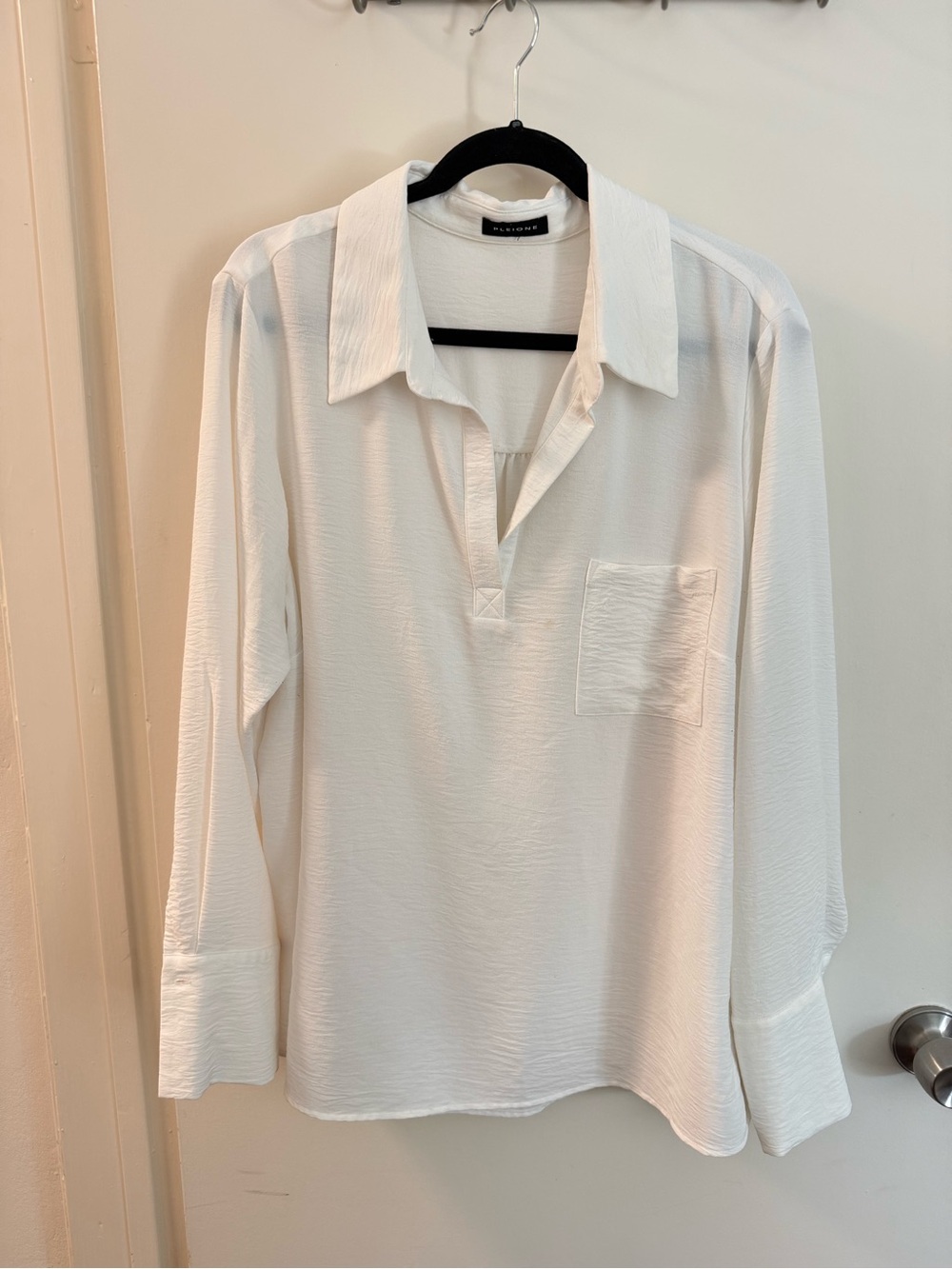 Long-Sleeve Button-Down Pullover Shirt